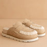 AVALON-SUEDE SHEARLING LOAFER MULE