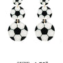 THREE DROP SPORTS BALL ACRYLIC POST EARRING