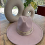 Structured wide brim Fedora with Embellishment