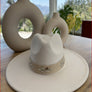 Structured wide brim Fedora with Embellishment