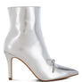 Capper Bow Detail Metallic High Ankle Boots