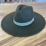Wide brim panama hat in vegan felt
