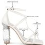 Affluence T Strap Stone Encrusted Heeled Sandal