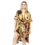 DIONA J ABSTRACT PRINT KIMONO ONE SIZE COLOR ORANGE