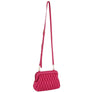 Diona J Women's Designer Quilted Chic Fashion Crossbody Bag Fuchsia