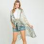 DIONA J PAISLEY FLOWER PRINT KIMONO CARDIGAN ONE SIZE COLOR LEMON