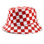 Checker bucket hats fisherman hat