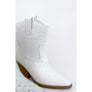RIVER-01 GLITTER RHINESTONE BLING BOOTIE Ivory Size 8