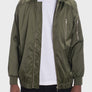 Satin Full Zip Hooded Windbreaker