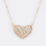 Crystal Heart Pendant Necklace Set