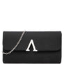 DIONA J WOMEN'S SMOOTH DESIGN CLUTCH CROSSBODY BAG COLOR BLACK