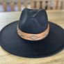 Wide brim panama hat in vegan felt