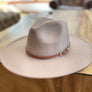 Structured wide brim panama hat With leather belt