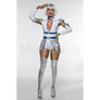 Space Cadet Scientist 4 Pc Silver Women's Dress Halloween Costume Set Size S/M