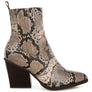 Cornus Snake Print Ankle Boots