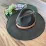 Wide brim panama hat in vegan felt