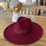 Wide brim panama hat in vegan felt