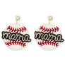 BASEBALL MAMA SEED BEAD POST EARRING
