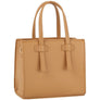 DIONA J WOMEN'S SMOOTH DESIGN TOP HANDLE CROSSBODY BAG COLOR BROWN