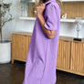 Double Take Full Size Texture Collared Neck Short Sleeve Dress