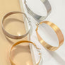 Satin surface wide hoop earrings