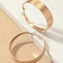 Satin surface wide hoop earrings