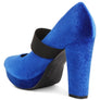 Krause High Block Heel Velvet Pumps