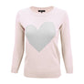 S/S Love Heart Crew-neck 12GG Pullover Sweater