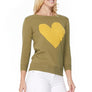 S/S Love Heart Crew-neck 12GG Pullover Sweater