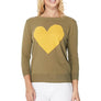 S/S Love Heart Crew-neck 12GG Pullover Sweater