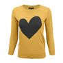 S/S Love Heart Crew-neck 12GG Pullover Sweater