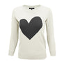 S/S Love Heart Crew-neck 12GG Pullover Sweater