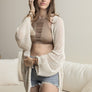 Knit Netted Cardigan