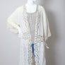 Crochet Open Patch Longline Kimono