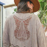 Crochet Open Patch Longline Kimono