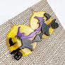 WITCH BROOM ACRYLIC HOOK EARRINGS
