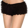 Micro mesh lace ruffle trim tanga shorts