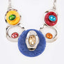 Crystal Hoops Statement Necklace Set