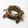 Stone & Bead Layered Charm Bracelet Set