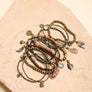 Stone & Bead Layered Charm Bracelet Set