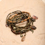 Stone & Bead Layered Charm Bracelet Set