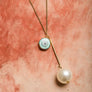 Pearl And Gemstone Pendant Necklace In Gold