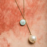 Pearl And Gemstone Pendant Necklace In Gold