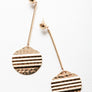Textured Gold Disc Dangle Drop Earrings