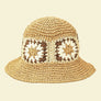 Packable crochet granny square bucket hat