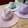 Wide brim panama hat in vegan felt
