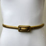Glossy Skinny Belt - Rectangle Buckle Design