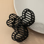 Triple heart shape hair claw clip with lines