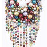 Chunky Dangling Pearls Choker Necklace Set