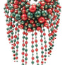 Chunky Dangling Pearls Choker Necklace Set
